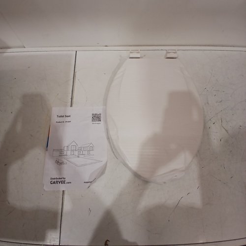 GARVEE ELONGATED SOFT CLOSE EASY CLEAN PLASTIC TOILET SEAT - 19" - WHITE - (MODEL: PHO_11GXK800) image 2