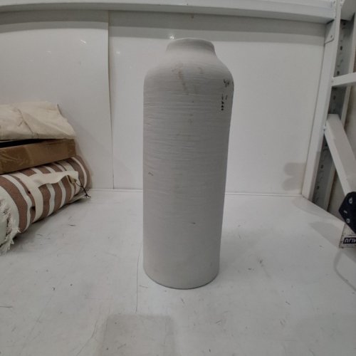 THRESHOLD TALL MODERN TEXTURED CERAMIC VASE - 14" - WHITE image 2