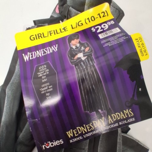 3PC GIRL'S RUBIES WEDNESDAY ADDAMS NEVERMORE ACADEMY SCHOOL UNIFORM COSTUME - LARGE 10/12 (STYLE: 1000159) image 3