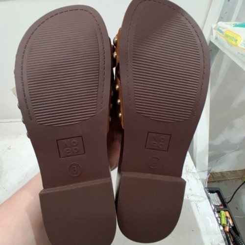 WOMEN'S NO BOUNDARIES STUDDED CLOG SANDALS- SIZE 8 - BROWN (MODEL: 29DYLANM26) image 4