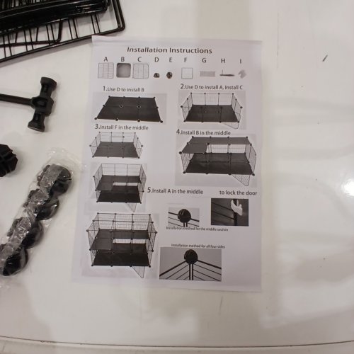 PET WIRE ENCLOSURE PLAYPEN - 35.4" X 23.6" X 23.6" - BLACK image 4
