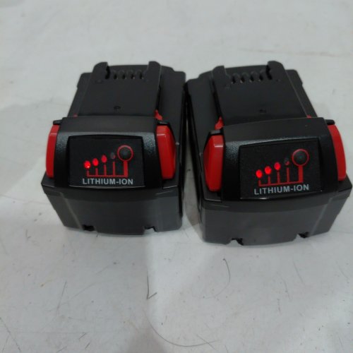 2 LITHIUM ION REPLACMENT - FOR MILWAUKEE TOOLS BATTERY - 6.0 AH 18 V - RED / BLACK image 3