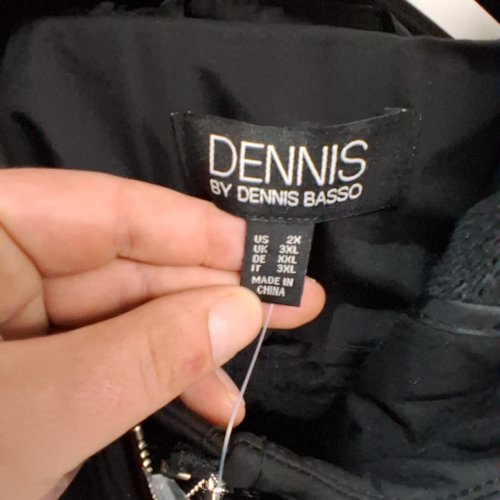 WOMEN'S DENNIS BASSO BUTTON VENT COAT - 2X - BLACK image 2