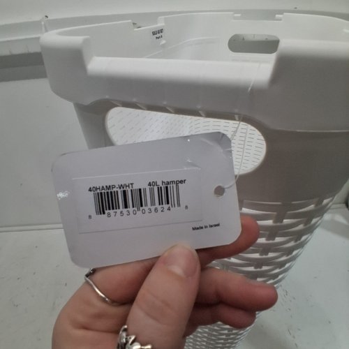 MIND READER 40L SLIM LAUNDRY HAMPER WITH LID - 40L - WHITE (MODEL: ‎‎40HAMP-WHT) image 5