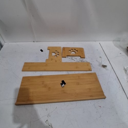 RASED PET BOWL STAND - 5" X 7.5" X 13.8" - BAMBOO/BROWN image 2