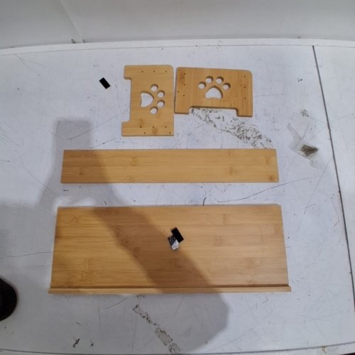 RASED PET BOWL STAND - 5" X 7.5" X 13.8" - BAMBOO/BROWN image 3