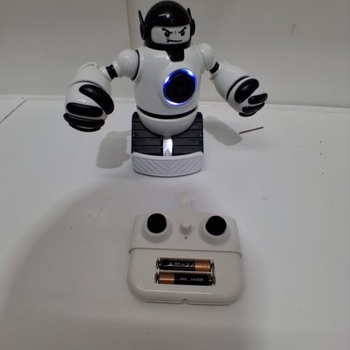 SHARPER IMAGE MECHA RIVALS JIB VS. JAB RC ROBOTS - BLUE AND WHITE image 2