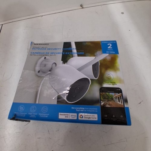 2PK MERKURY INNOVATIONS SMART WI-FI OUTDOOR SECURITY CAMERA - IP65 WEATHERPROOF -1080P HD - WHITE - (MODEL:CW253LD) image 6