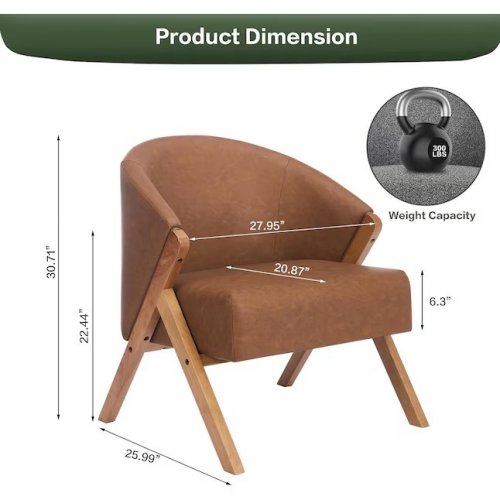 GARVEE MID-CENTURY MODERN LOUNGE CHAIR - GREY (MODEL: PHK_3465BTHL) image 2