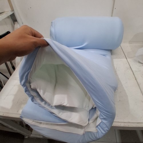 MELLOW classic cloud COMFORTER BLANKET - KING/CAL KING (106" X 90") - BABY BLUE/WHITE image 3