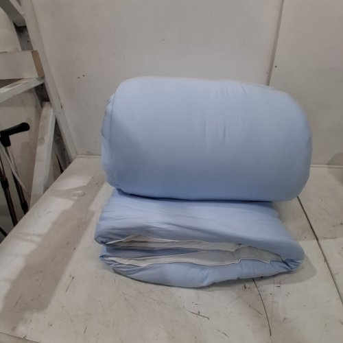 MELLOW classic cloud COMFORTER BLANKET - KING/CAL KING (106" X 90") - BABY BLUE/WHITE image 5