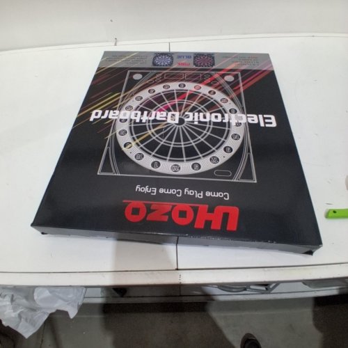 ELECTRONIC DART BOARD WITH BRIGHT SCORE DISPLAY WITH 12 DARTS - BLACK / PURPLE (MODEL: UHZ101) image 6