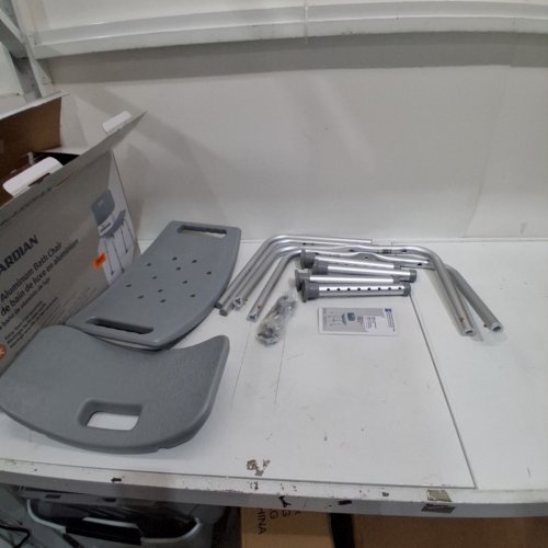 MEDLINE GUARDIAN DELUXE ALUMINUM BATH CHAIR - 400LB CAP - GREY (MODEL: G2-101KRX1) image 2