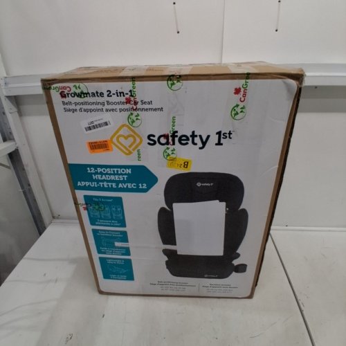 SAFETY 1ST 2-IN-1 LIGHTWEIGHT GROWMATE BELT-POSITIONING BOOSTER CAR SEAT WITH HIGH-BACK TO BACKLESS & ADJUSTABLE HEADREST - BLACK (MODEL: 22267CHHR) image 5