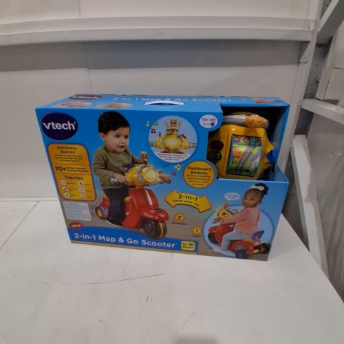 VTECH 2-IN-1 MAP & GO SCOOTER - 12M-36M - FRENCH VERSION - RED (MODEL: 5723) image 2