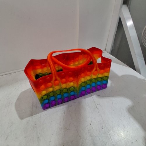 POP-IT FIDGET TOTE BASKET - RAINBOW image 2