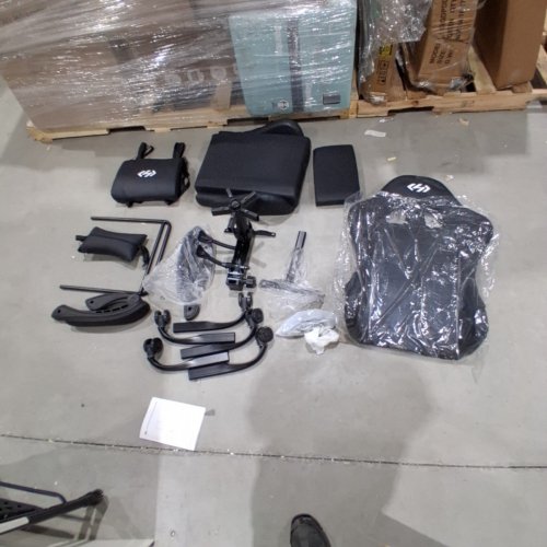 HLDIRECT ERGONOMIC GAMING CHAIR WITH HEADREST, POCKET SPRING CUSHION AND MASSAGE LUMBAR SUPPORT - MAX 330LBS - BLACK/GREY - (MODEL:DY-HB04-BKGY) image 3