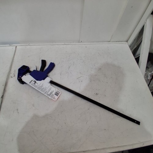 IRWIN QUICK-GRIP ONE-HANDED BAR CLAMP/SPREADER - 24" - 300LB CLAMP FORCE - BLUE/BLACK (MODEL:1964720) image 4