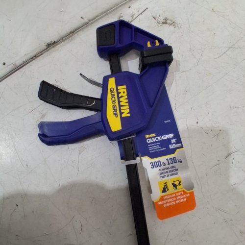 IRWIN QUICK-GRIP ONE-HANDED BAR CLAMP/SPREADER - 24" - 300LB CLAMP FORCE - BLUE/BLACK (MODEL:1964720) image 5