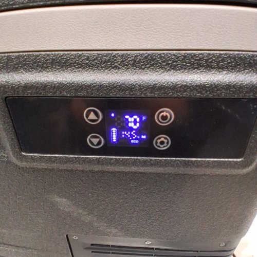 EUHOMY PORTABLE APP CONTROL DUAL-ZONE ADJUSTABLE COOLING REFRIGERATOR FREEZER / COOLER WITH HIGH-EFFICIENCY FROST-FREE COMPRESSOR / LCD DIGITAL CONTROL / HANDLE & WHEELS - 75QT - BLACK / GREY (MODEL: U75 / CF011-75BL-CAEH) image 2