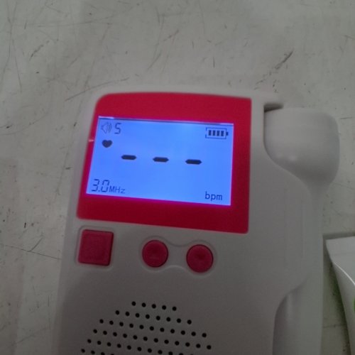 DIGITAL FETAL DOPPLER / HEART RATE MONITOR - WHITE/PINK (MODEL:TK-T802) image 2