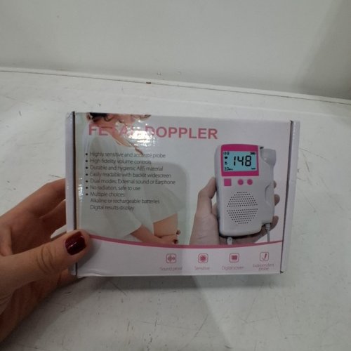 DIGITAL FETAL DOPPLER / HEART RATE MONITOR - WHITE/PINK (MODEL:TK-T802) image 4