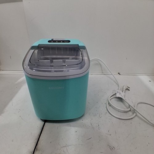 EUHOMY COUNTERTOP ICE MAKER MACHINE WITH HANDLE, BASKET AND SCOOP - MAKES 26LBS PER DAY - BLACK (MODEL: IM-06H/IM001-BGE-CAEH) image 3