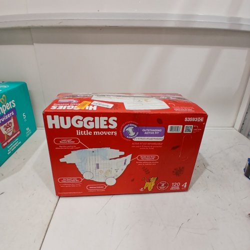 120PK HUGGIES LITTLE MOVERS DIAPERS WITH WETNESS INDICATOR - SIZE 3 - LIONKING image 4