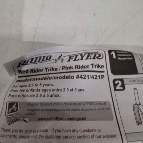 RADIO FLYER RED RIDER TRIKE - RED (MODEL: 421) image 5