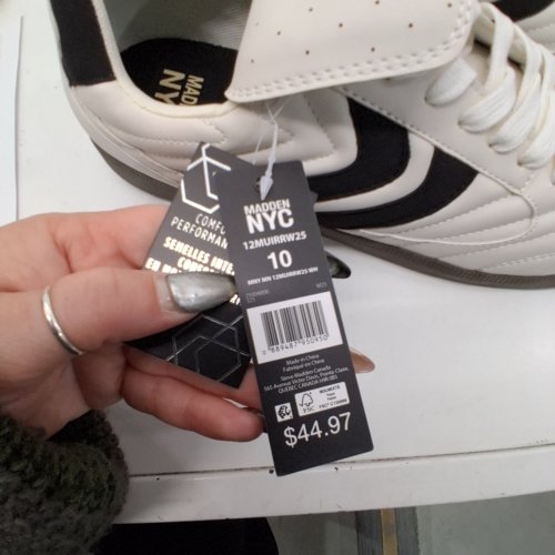MEN'S MADDEN NYC CASUAL SNEAKERS - 10 - WHITE / BLACK (MODEL: 12MUIRWR25) image 2