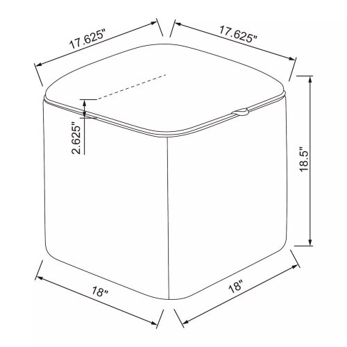 THRESHOLD UPHOLSTERED STORAGE OTTOMAN CUBE - BROWN (MODEL: 249-12-9638) image 2
