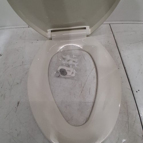 GERBER SOFT-CLOSING ELONGATED TOILET SEAT - 18" - BISCUIT (MODEL: G009921309) image 4