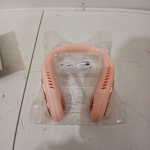 ZELAXY PORTABLE BLADELESS NECK COOLING FAN - 3 SPEEDS - PINK (MODEL: MP01) image 4