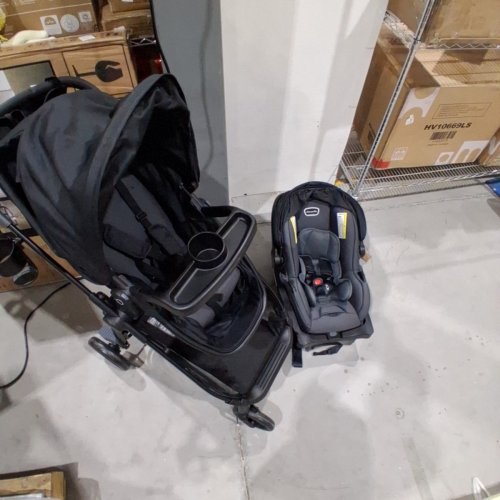 EVENFLO OMNI PLUS MODULAR TRAVEL SYSTEM WITH REAR-FACING INFANT CAR SEAT - BLACK (MODEL: TS100112510C) image 3