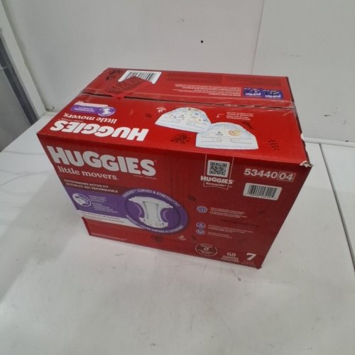 68PK HUGGIES LITTLE MOVERS BABY DIAPERS - SIZE 7 image 2