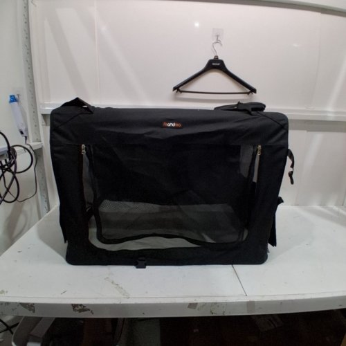 FEANDREA COLLAPSIBLE PORTABLE SOFT PET CARRIER BAG WITH STORAGE POCKETS- EXTRA LARGE/32" X 23" - BLACK (MODEL: PDC80H/UPDC80H) image 2