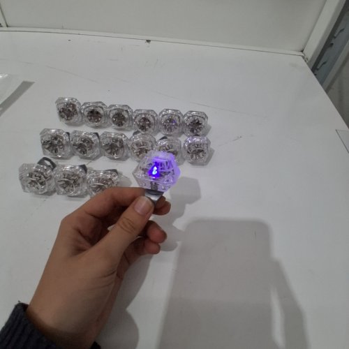 16PK LED FLASHING PARTY RINGS - CLEAR image 2
