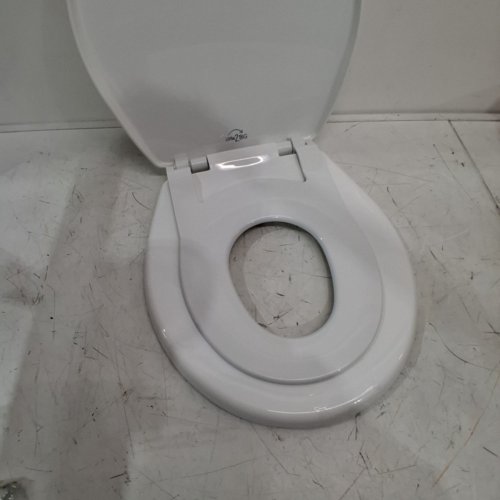 BEMIS LITTLE2BIG ROUND SLOW CLOSE TOILET SEAT WITH BUILT-IN TODDLER POTTY TRAINING SEAT - 17" - WHITE (MODEL: 981SLOW 000) image 4