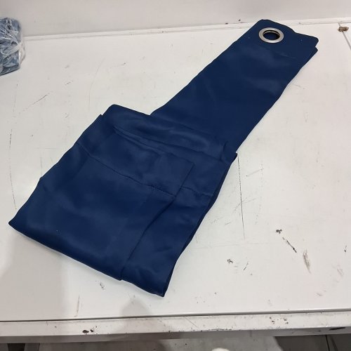 GROMMET TOP CURTAIN - 52" X 70" - BLUE image 3