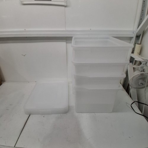 4PK IRIS FILE / LEGAL LETTER ORGANIZER PLASTIC STORAGE BIN/TOTE - 33L - CLEAR (MODEL: FB-21E/FB-21EE) image 2