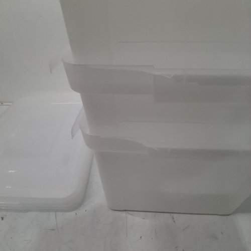 4PK IRIS FILE / LEGAL LETTER ORGANIZER PLASTIC STORAGE BIN/TOTE - 33L - CLEAR (MODEL: FB-21E/FB-21EE) image 3