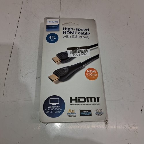 PHILIPS HIGH-SPEED HDMI CABLE WITH ETHERNET - 4FT - BLACK image 2