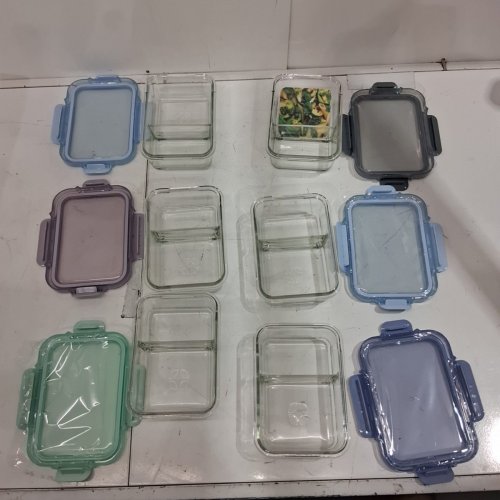 12PC ELLO COLOUR LOCK DIVIDED GLASS MEAL PREP SET - 800 ML - MULTICOLOUR (MODEL: 1901809) image 4