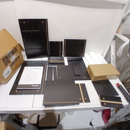 VASAGLE NARROW BEDSIDE TABLE-23.62"X 11.81" X 9.84"- INK BLACK-(MODEL:LET856B56) image 2