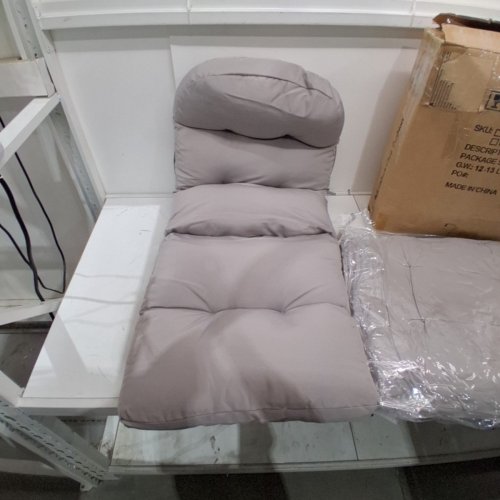 2PK ADIRONDACK CHAIR CUSHION - 46.5'' X 19.7'' X 4'' - LIGHT GREY (MODEL: PC001ZDGR) image 2