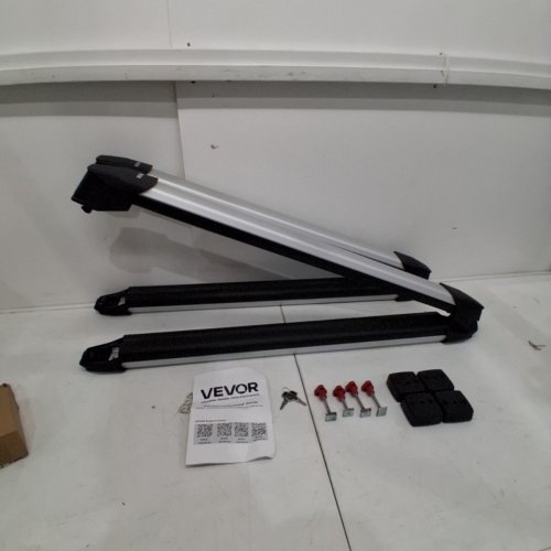 ALUMINUM SKI & SNOWBOARD ROOF RACK WITH LOCK & RUBBER PADDING - UNIVERSAL FIT/165LBS MAX - SILVER/BLACK (MODEL: XDZ-005-SH) image 5