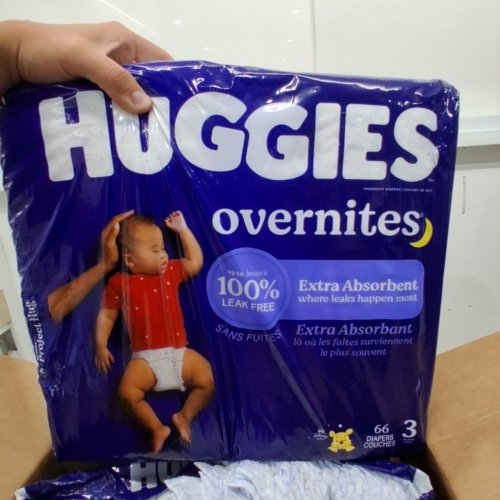 132PK HUGGIES OVERNITES NIGHT TIME BABY DIAPERS - SIZE 3 - WINNIE THE POOH - (MODEL: 5454701) image 4