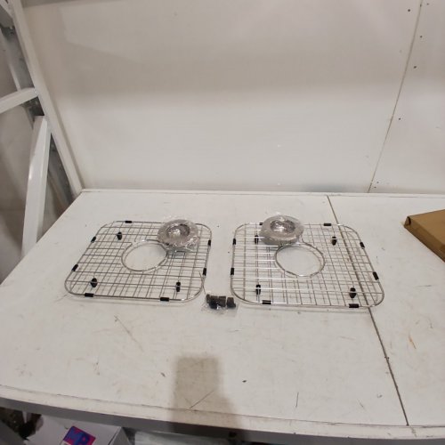 4PC DAYONE KITCHEN SINK GRIDS FOR DOUBLE BOWL SINKS - 11.61" X 12.9" - STAINLESS STEEL image 5