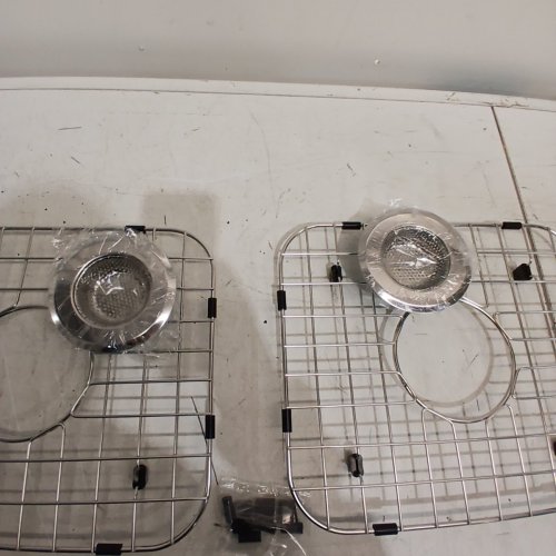 4PC DAYONE KITCHEN SINK GRIDS FOR DOUBLE BOWL SINKS - 11.61" X 12.9" - STAINLESS STEEL image 7