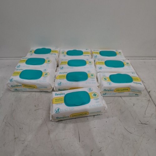 10PK PAMPERS SENSITIVE FRAGRANCE-FREE BABY WIPES - 84 PER PACK (840 TOTAL) image 2